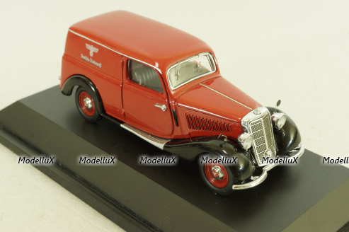 Mercedes 170V (W136) Covered wagon 1946, red,  02253, Schuco 1:43