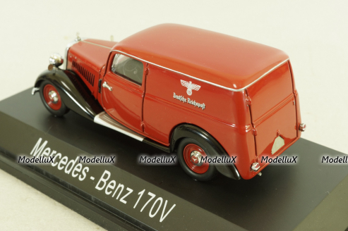 Mercedes 170V (W136) Covered wagon 1946, red,  02253, Schuco 1:43