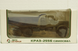 Краз-255Б самосвал, хаки/синий, 100893, АвтоИстория 1:43