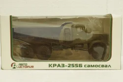 Краз-255Б самосвал, хаки/синий, 100893, АвтоИстория 1:43