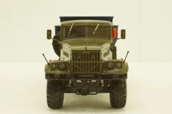 Краз-255Б самосвал, хаки/синий, 100893, АвтоИстория 1:43