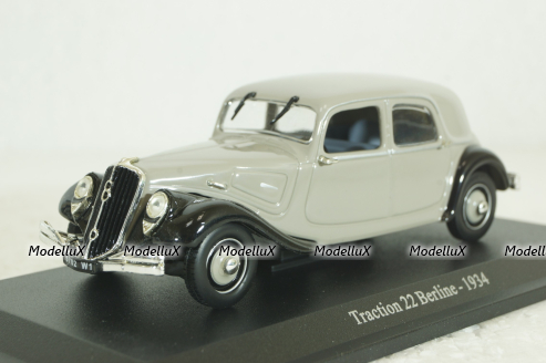 Citroen Traction 22 Berline, grey, 1934, Atlas 1:43