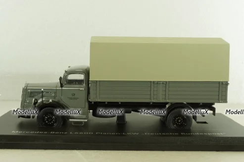 Mercedes L6600 truck "Deutsche Bundespost" telecommunications services, grey,Schuco 1:43