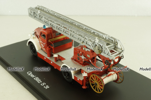 Opel Blitz S 3t Metz DL18 Feuerwehr Theimer 1955, 03071, Schuco 1:43