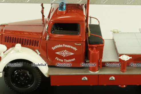 Opel Blitz S 3t Metz DL18 Feuerwehr Theimer 1955, 03071, Schuco 1:43