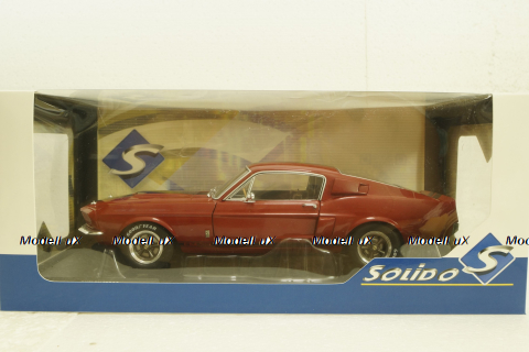 Shelby GT500 1967 red with black stripes, S1802909, Solido 1:18
