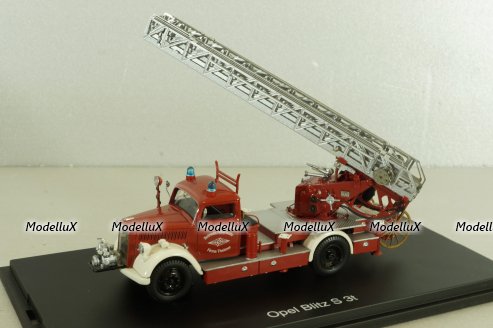 Opel Blitz S 3t Metz DL18 Feuerwehr Theimer 1955, 03071, Schuco 1:43