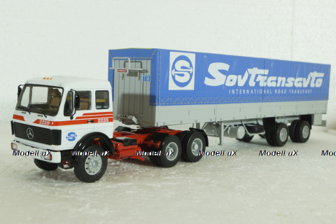Mercedes NG2232 с полуприцепом Fruehauf Savoyarde Sovtransavto, SSM1558, SSM 1:43