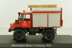 Mercedes Unimog 406 4x4  Feuerwehr Weiherhammer, B66042529, Schuco 1:43 (Без картонной коробки)