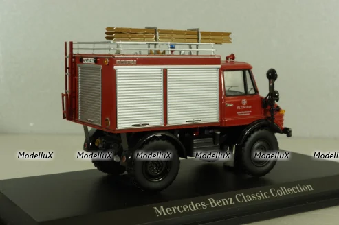 Mercedes Unimog 406 4x4  Feuerwehr Weiherhammer, B66042529, Schuco 1:43 (Без картонной коробки)