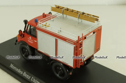 Mercedes Unimog 406 4x4  Feuerwehr Weiherhammer, B66042529, Schuco 1:43 (Без картонной коробки)