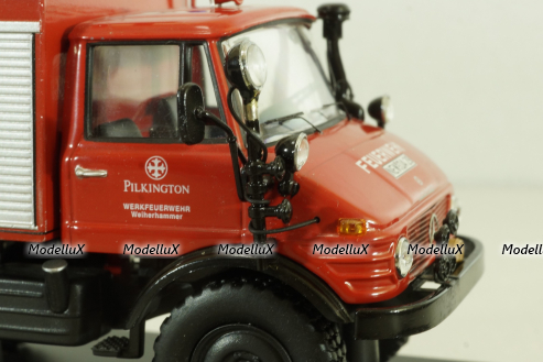 Mercedes Unimog 406 4x4  Feuerwehr Weiherhammer, B66042529, Schuco 1:43 (Без картонной коробки)
