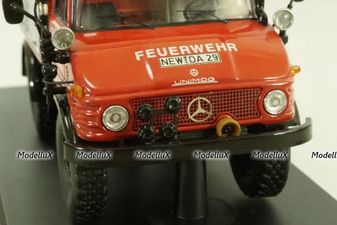 Mercedes Unimog 406 4x4  Feuerwehr Weiherhammer, B66042529, Schuco 1:43 (Без картонной коробки)