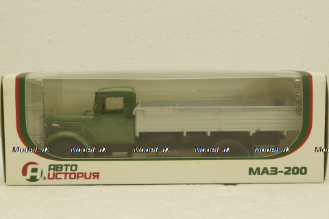 Маз-200, борт, зеленый/серый, АвтоИстория 1:43