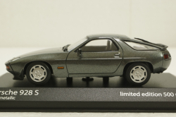 Porsche 928 S, 1978 grey metallic, 943068123, Minichamps 1:43