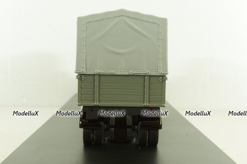 Bussing 8000 with trailer "Deutsche Bundespost" telecommunications services, grey, Schuco 1:43