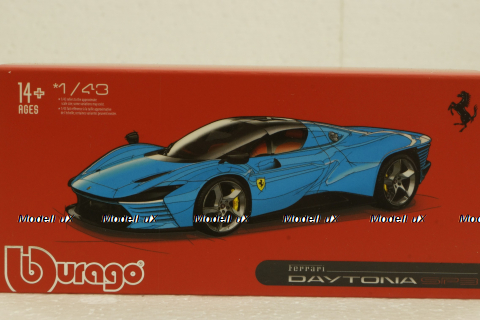 Ferrari Daytona SP3 Closed Top 2022 blue, 18-36914, Burago 1:43