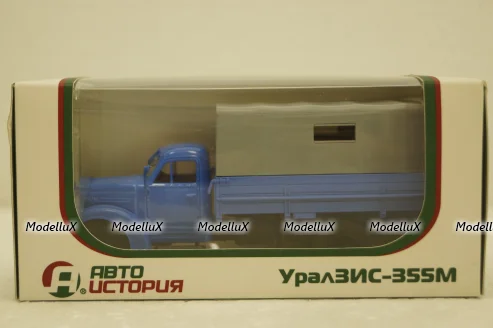 УралЗис-355М, борт с тентом, голубой, АвтоИстория 1:43