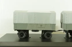 Bussing 8000 with trailer "Deutsche Bundespost" telecommunications services, grey, Schuco 1:43