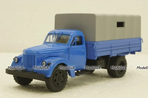 УралЗис-355М, борт с тентом, голубой, АвтоИстория 1:43