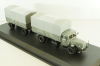 Bussing 8000 with trailer "Deutsche Bundespost" telecommunications services, grey, Schuco 1:43