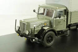 Bussing 8000 with trailer "Deutsche Bundespost" telecommunications services, grey, Schuco 1:43