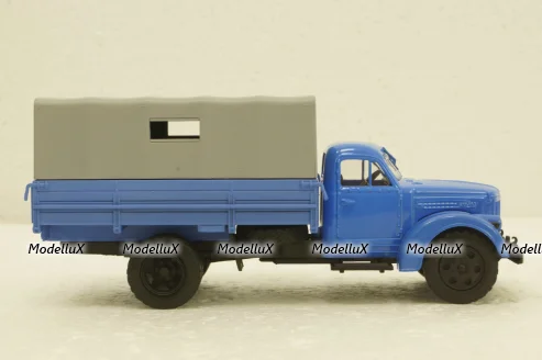 УралЗис-355М, борт с тентом, голубой, АвтоИстория 1:43
