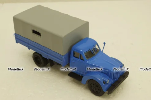 УралЗис-355М, борт с тентом, голубой, АвтоИстория 1:43