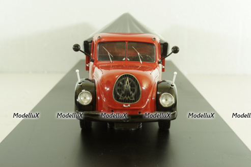 Magirus S 6500 with trailer, red, 03162, Schuco 1:43