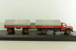 Magirus S 6500 with trailer, red, 03162, Schuco 1:43