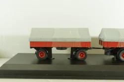 Magirus S 6500 with trailer, red, 03162, Schuco 1:43
