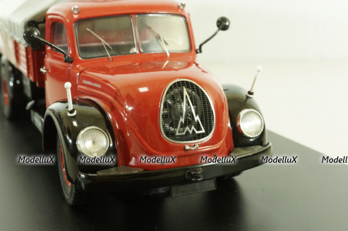 Magirus S 6500 with trailer, red, 03162, Schuco 1:43