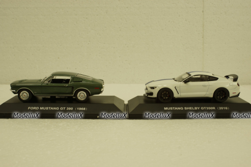 Ford Mustang GT390 + Ford Mustang Shelby GT350R (2016), Ford Mustang Collection #1, 1:43 Набор!