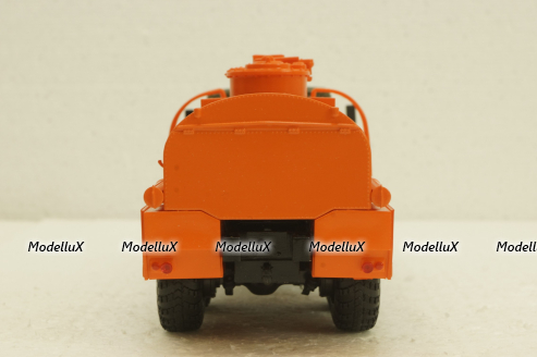 Краз-255Б АЦ-8,5, бензовоз, Хаки/оранжевый, АвтоИстория 1:43