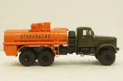 Краз-255Б АЦ-8,5, бензовоз, Хаки/оранжевый, АвтоИстория 1:43