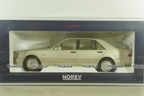 Mercedes S600 (W140) 1997 champagne-silver, 183723, Norev 1:18