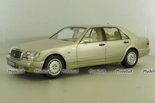 Mercedes S600 (W140) 1997 champagne-silver, 183723, Norev 1:18