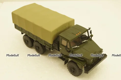 Урал-4322, борт с тентом, АвтоИстория 1:43