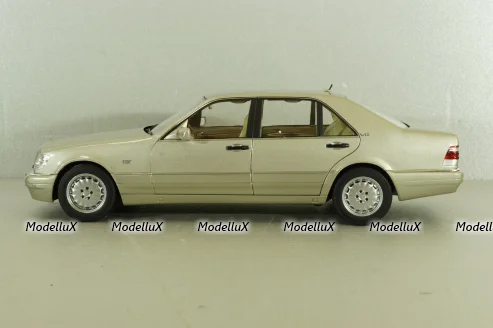 Mercedes S600 (W140) 1997 champagne-silver, 183723, Norev 1:18