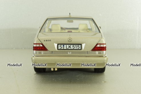 Mercedes S600 (W140) 1997 champagne-silver, 183723, Norev 1:18