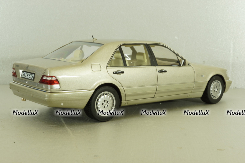 Mercedes S600 (W140) 1997 champagne-silver, 183723, Norev 1:18