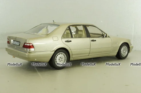 Mercedes S600 (W140) 1997 champagne-silver, 183723, Norev 1:18
