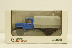 Газ-3308, борт с тентом, АвтоИстория 1:43