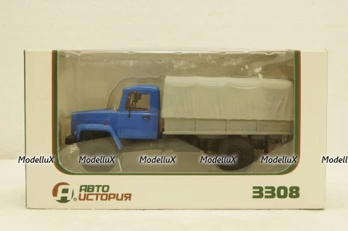 Газ-3308, борт с тентом, АвтоИстория 1:43