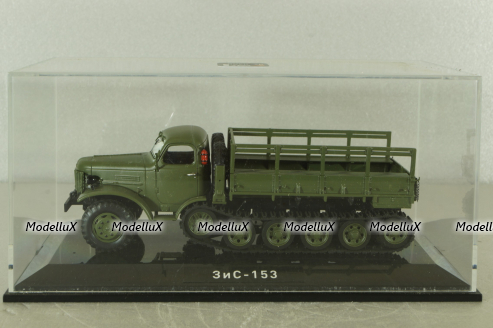 Зис-153 полугусенечный бортовой, хаки, TruckTyr 1:43