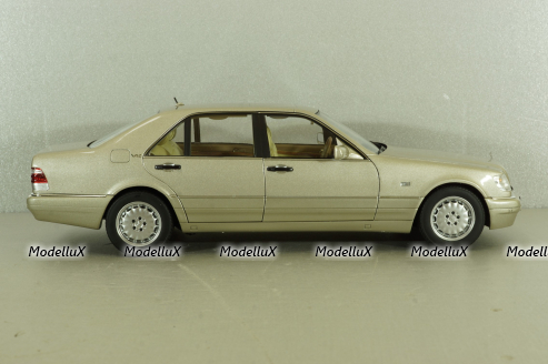 Mercedes S600 (W140) 1997 champagne-silver, 183723, Norev 1:18