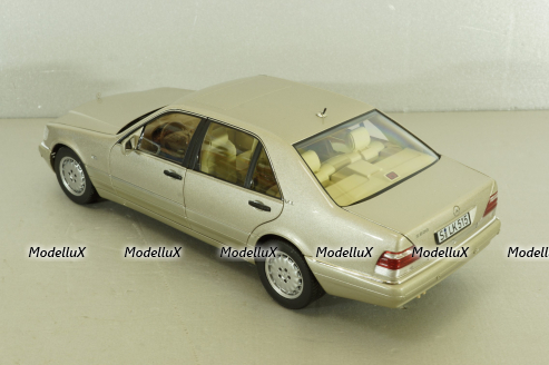 Mercedes S600 (W140) 1997 champagne-silver, 183723, Norev 1:18