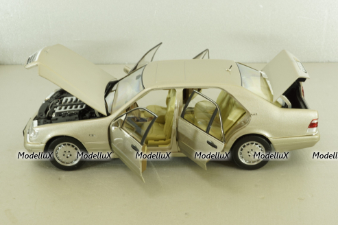 Mercedes S600 (W140) 1997 champagne-silver, 183723, Norev 1:18
