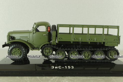 Зис-153 полугусенечный бортовой, хаки, TruckTyr 1:43