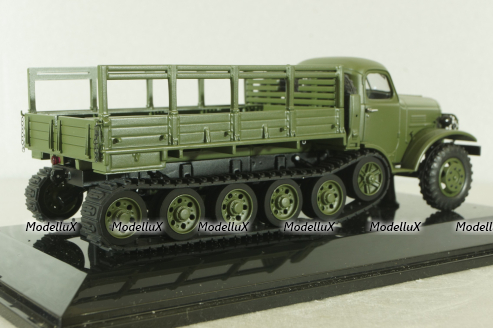 Зис-153 полугусенечный бортовой, хаки, TruckTyr 1:43